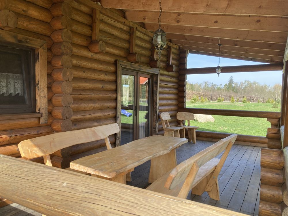 Domek na Mazurach, domek drewniany, las, Mazury, cisza, Mrągowo
