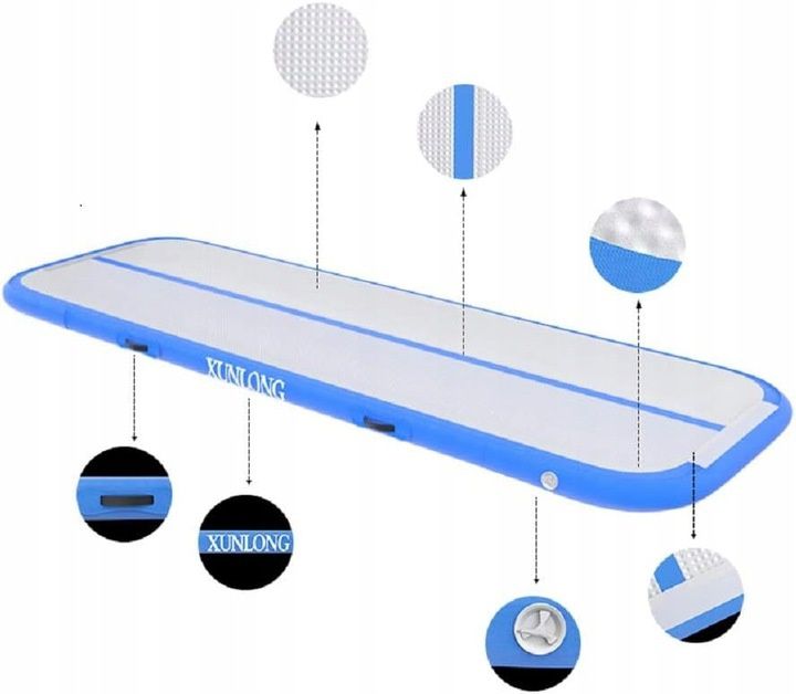 Nadmuchiwana mata gimnastyczna 5x1 m 10 cm XUNLONG