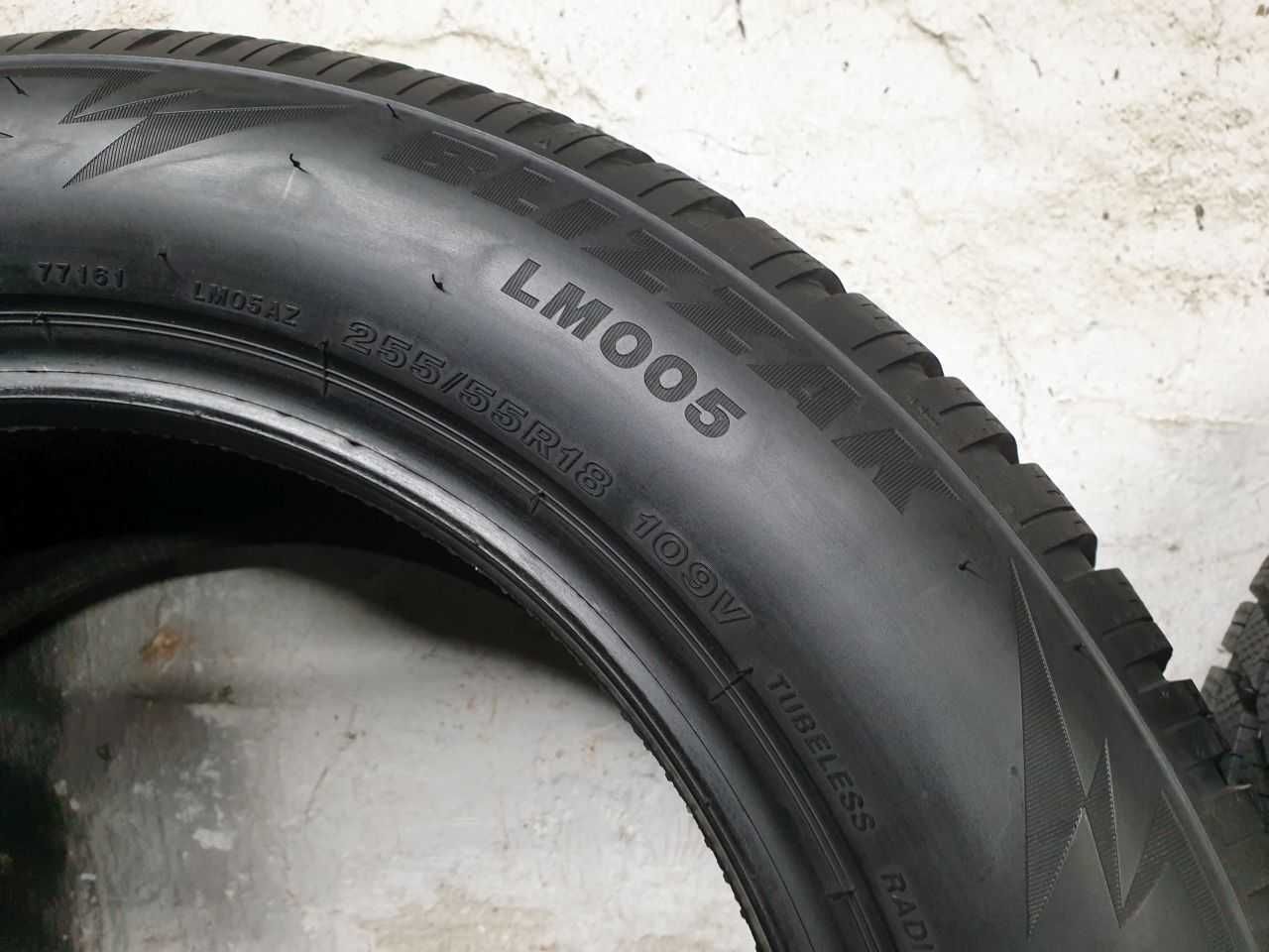 Dwie Opony zimowe Demo 255/55R18 8mm 2022r Bridgestone Blizzak LM005