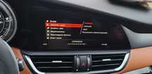Polskie Menu Alfa Romeo Giulia Stelvio USA na Europę. Lampy kodowanie