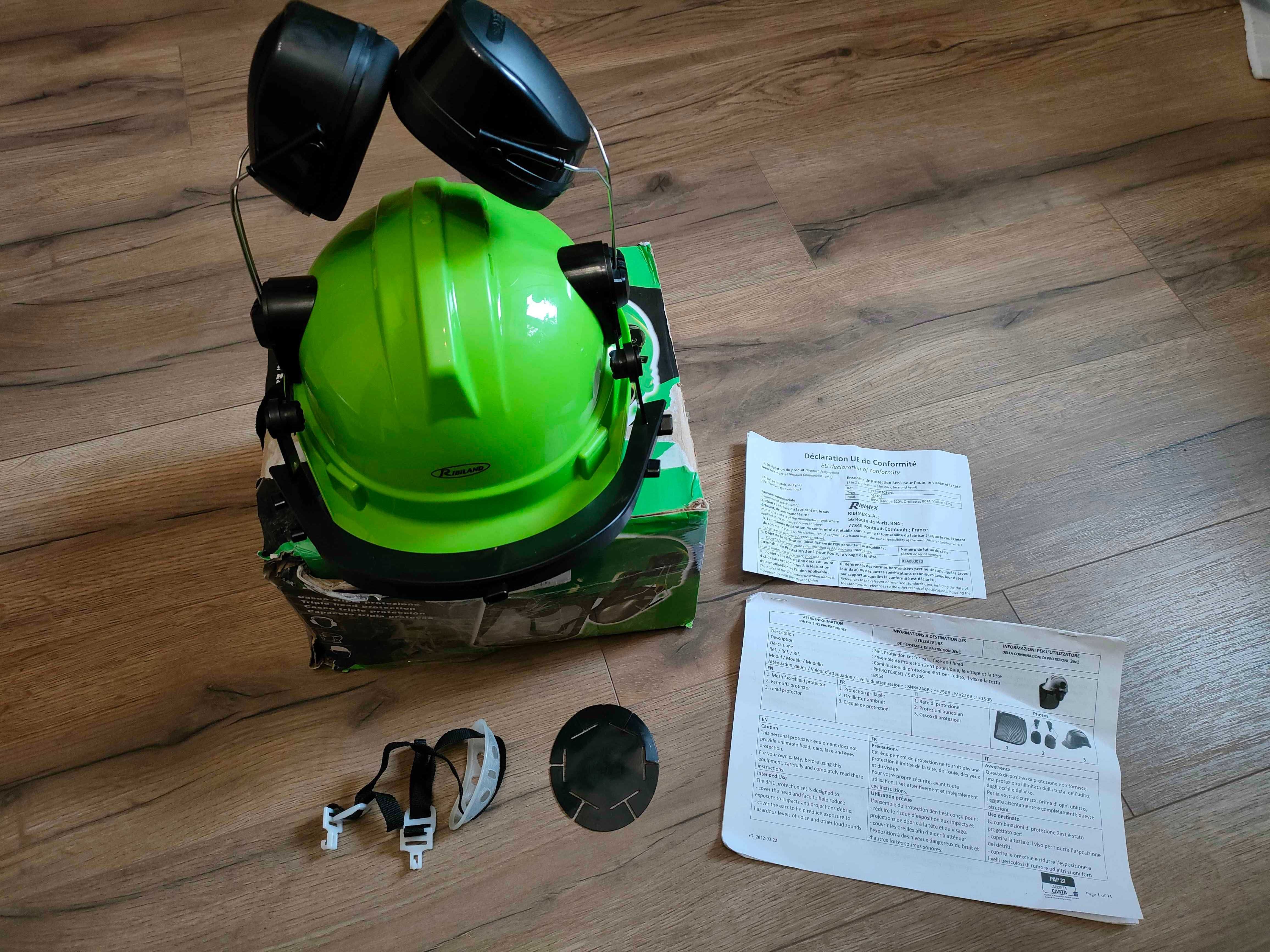 Kask ochronny leśny dla drwala, pilarza 3 w 1