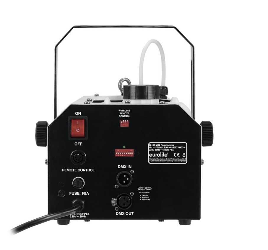 Zamgławiacz o mocy 1500 W z wytwornicą mgły DMX