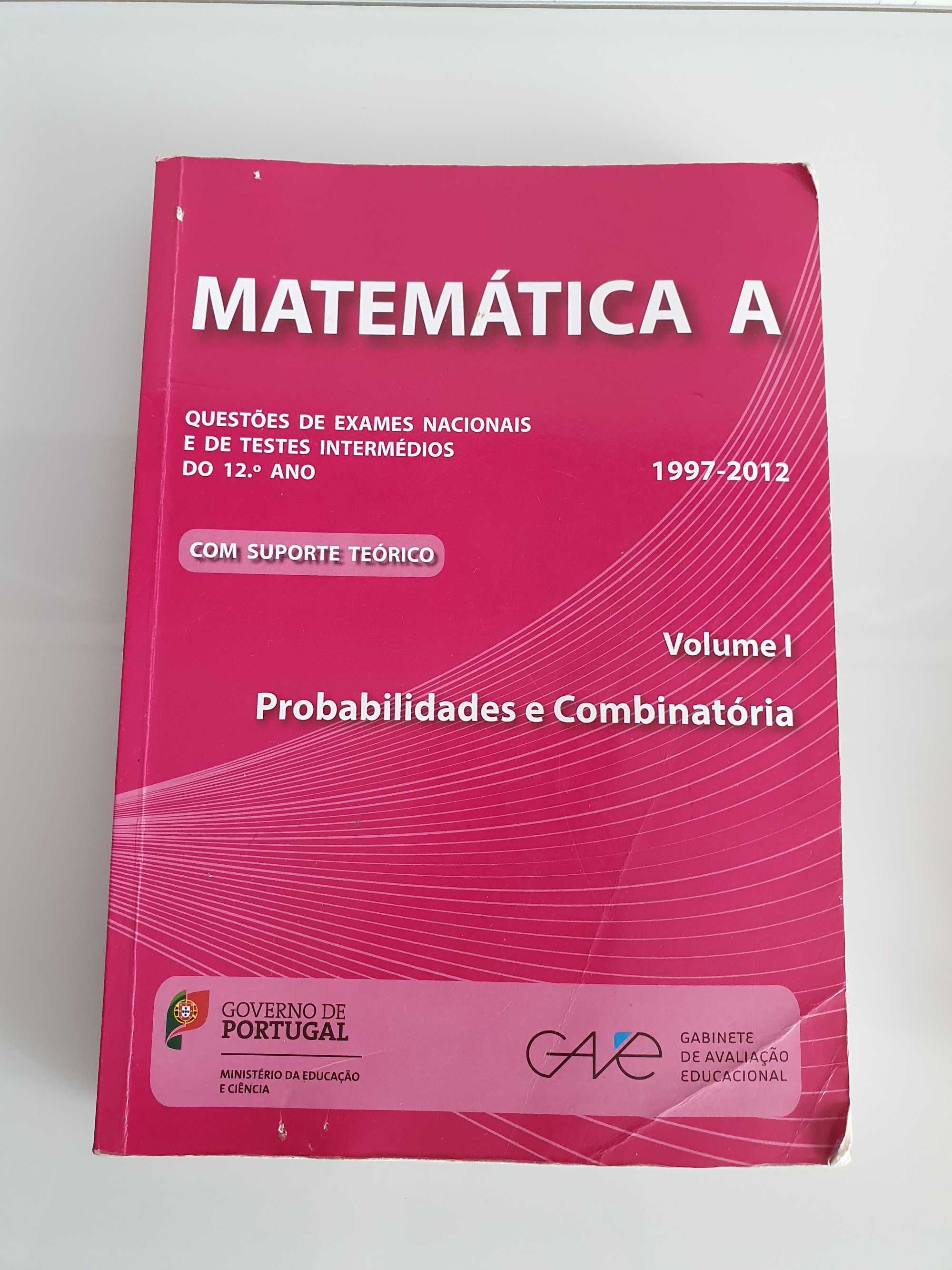 Livro "Matemática A: questões de exames nacionais e testes 12 ano"