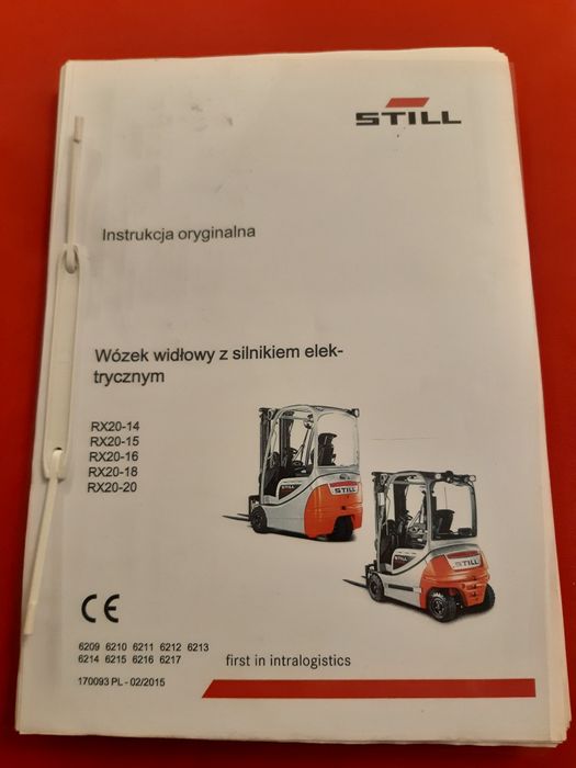 Still instrukcja orginal silnik elektryczny RX