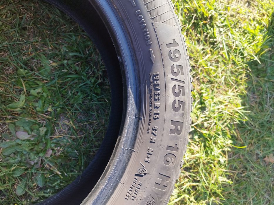 Dwie opony zimowe Continental 195/55 R16 87H