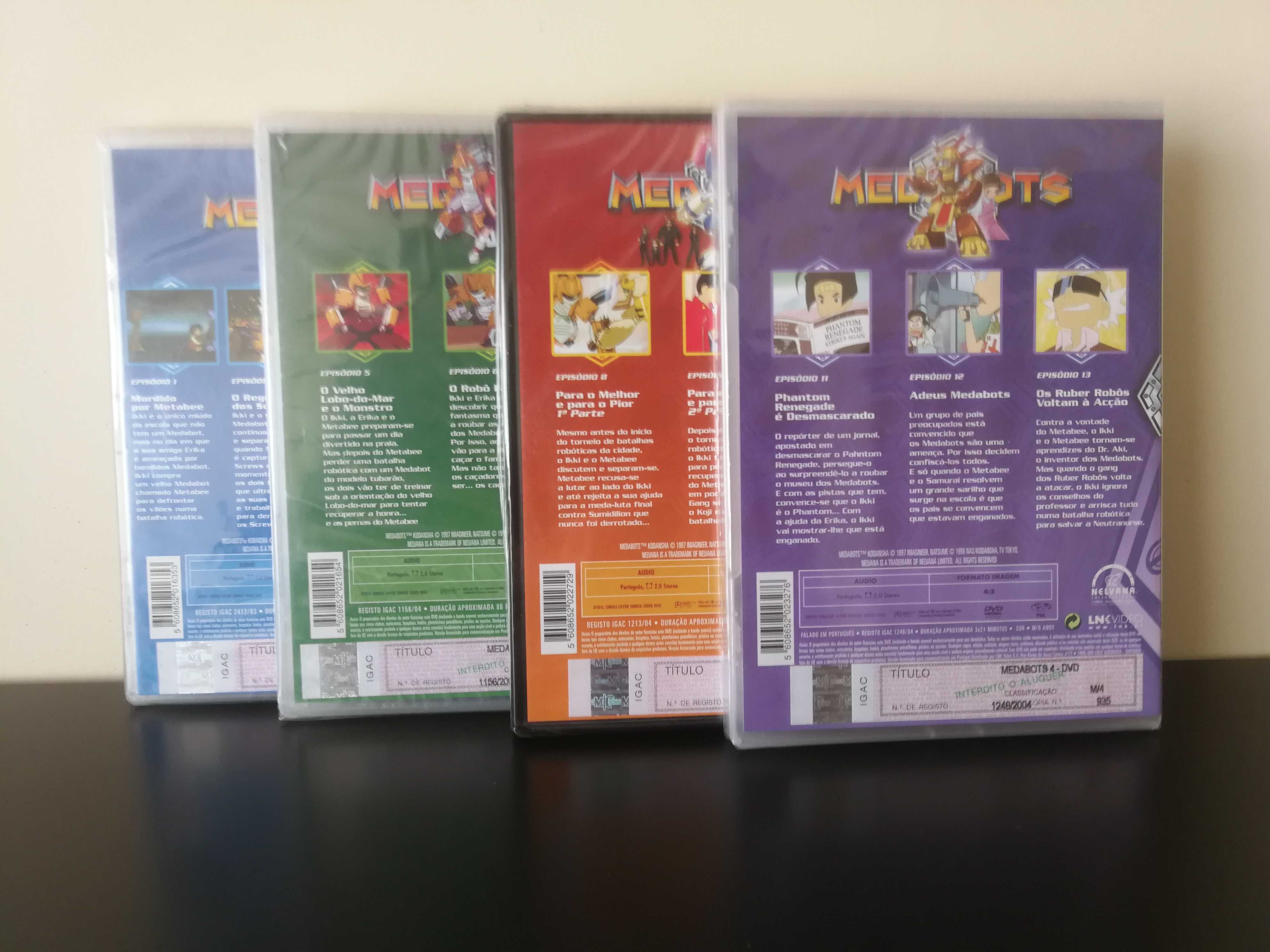 Coleção DVDs Medabots selados