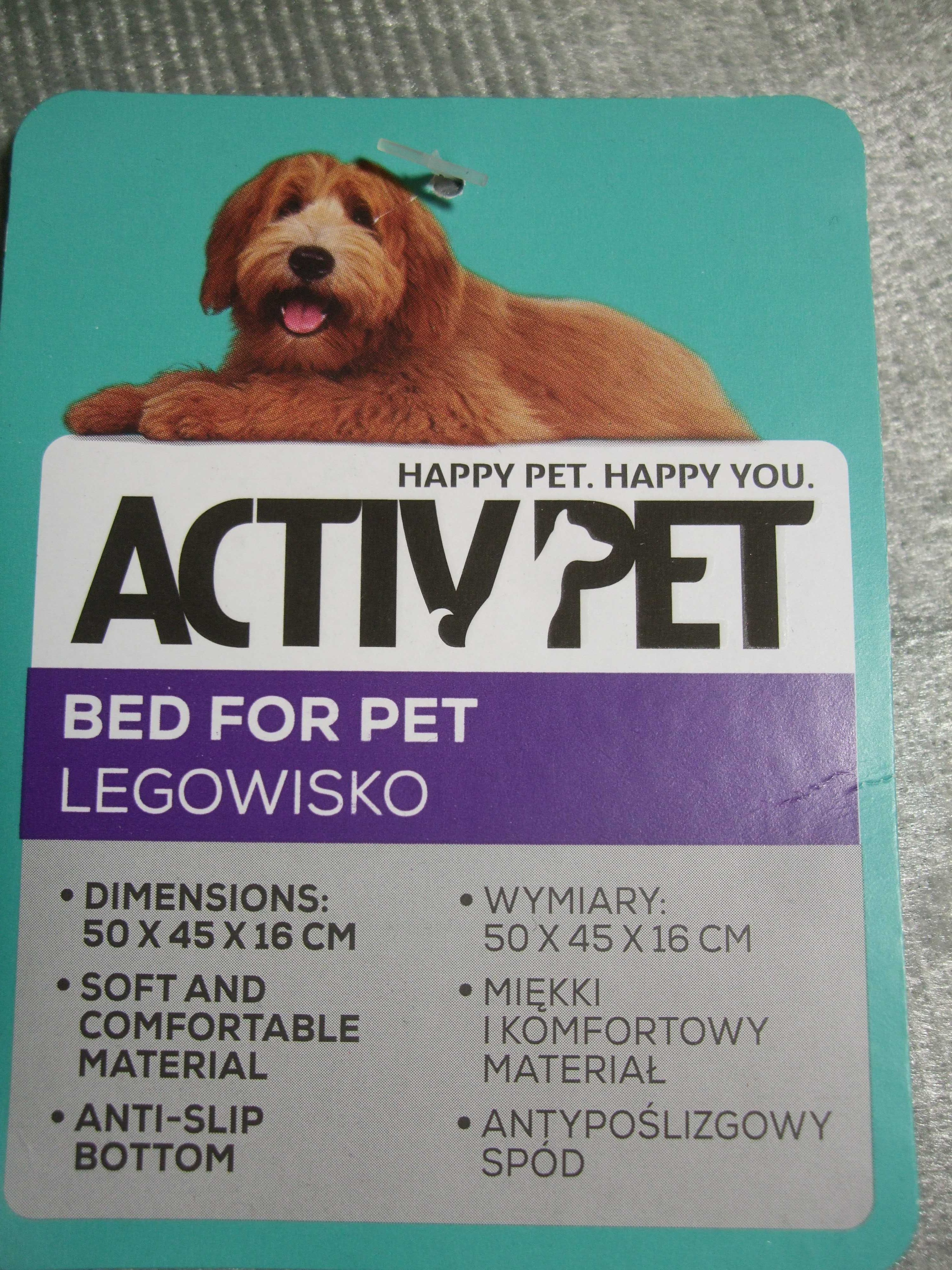 LEGOWISKO dla PSA KOTA 50X45x16 ACTIV PET Wodoodporna Poduszka Kojec