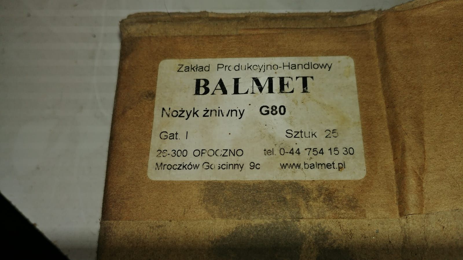 Nożyk żniwny Balmet g80