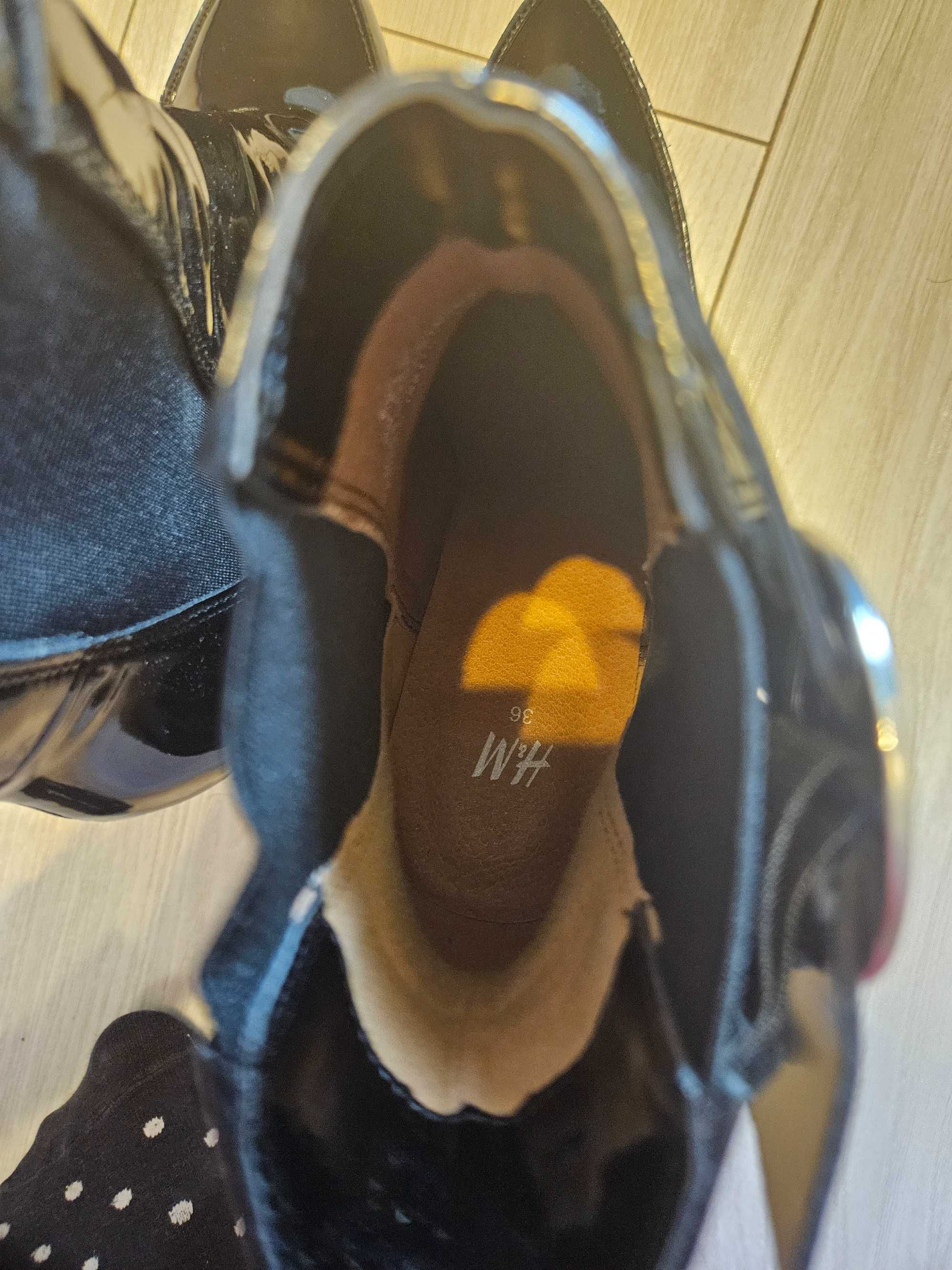 Nowe lakierowane botki H&M rozmiar 36