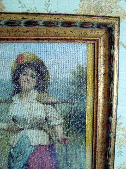 Вышивка крестом. Девушка с коромыслом