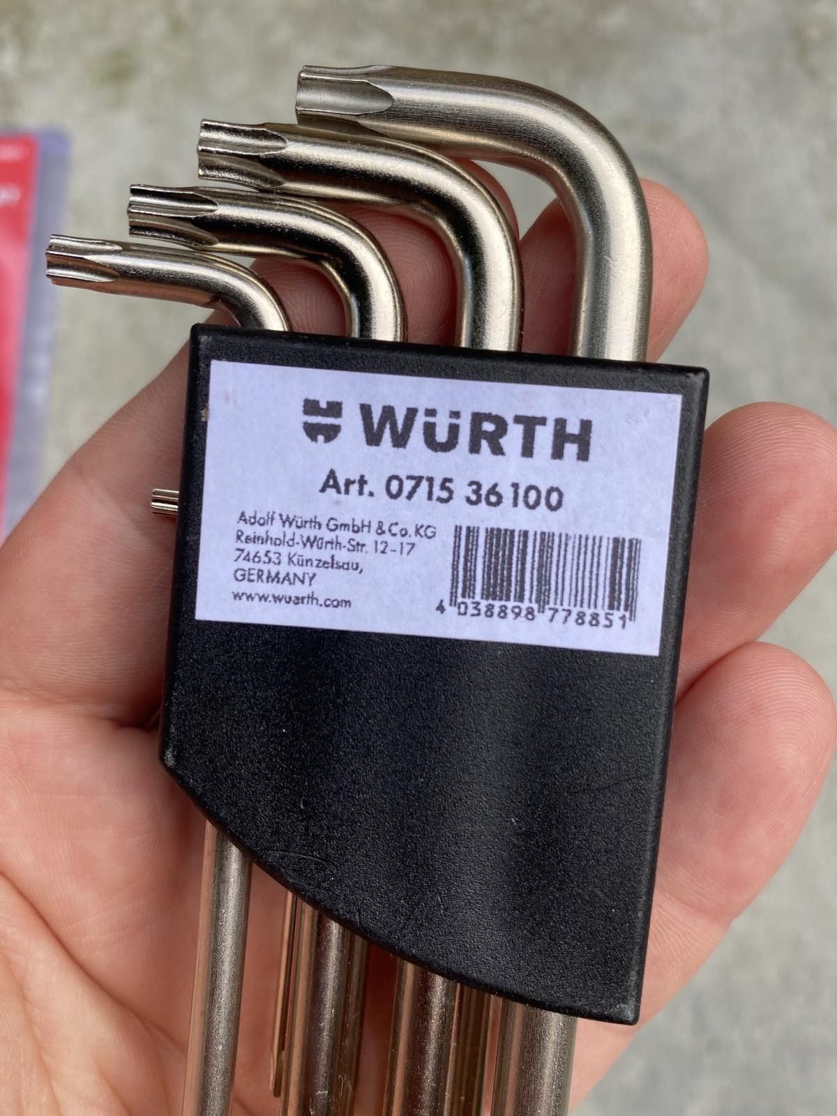 Milwaukee/Wurth шестигранники, torx, г-подібні