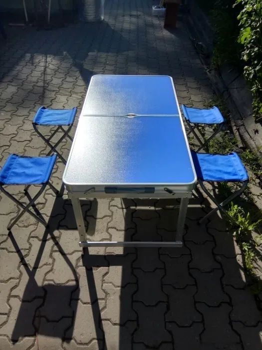 Стол для пикника УСИЛЕННЫЙ + 4 стула. Раскладной Столик и 4 стула