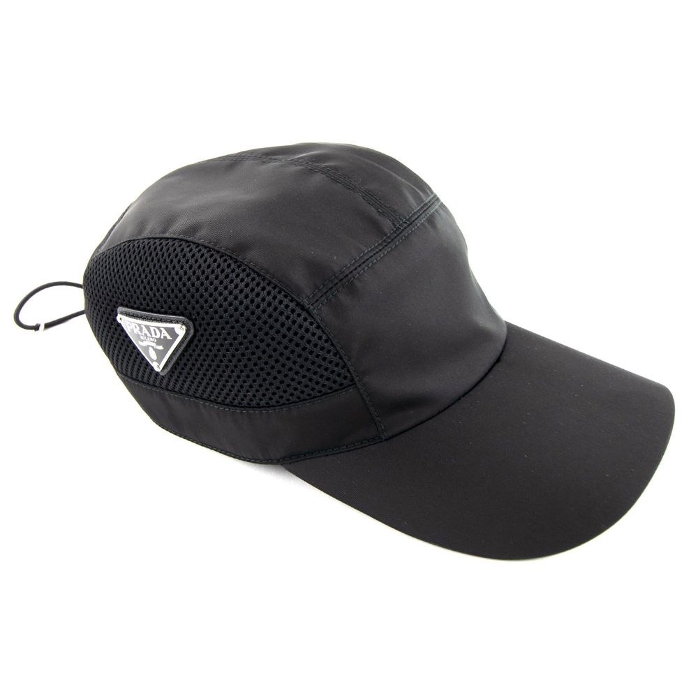 Кепка Prada Nylon Drawstring Baseball 5 Panel Black Cap