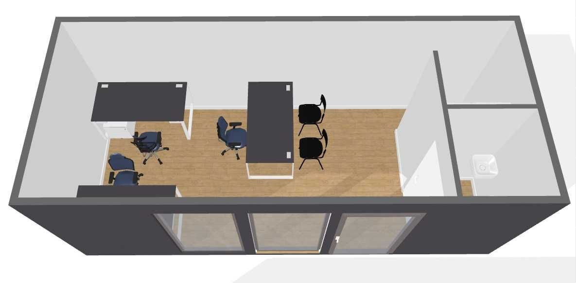 Kontener biurowy mobilny pawilon handlowy XL 7x3m WC+aneks Producent