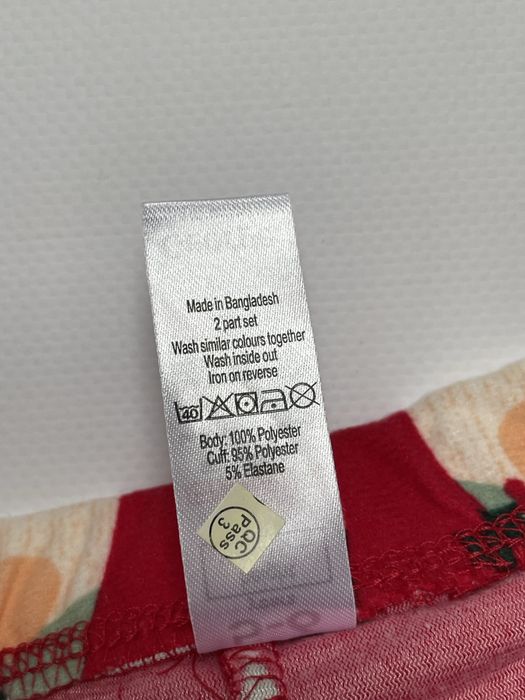 110 116 George czerwone spodnie dół od piżamy święta mikołaj krasnal