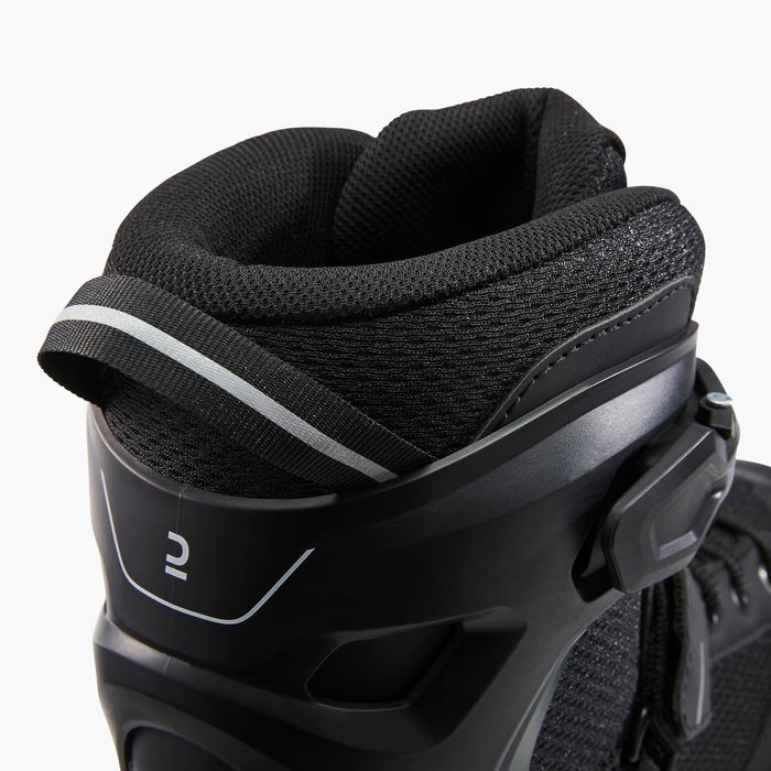 Patins em Linha Adulto FIT100 Preto/Prateado