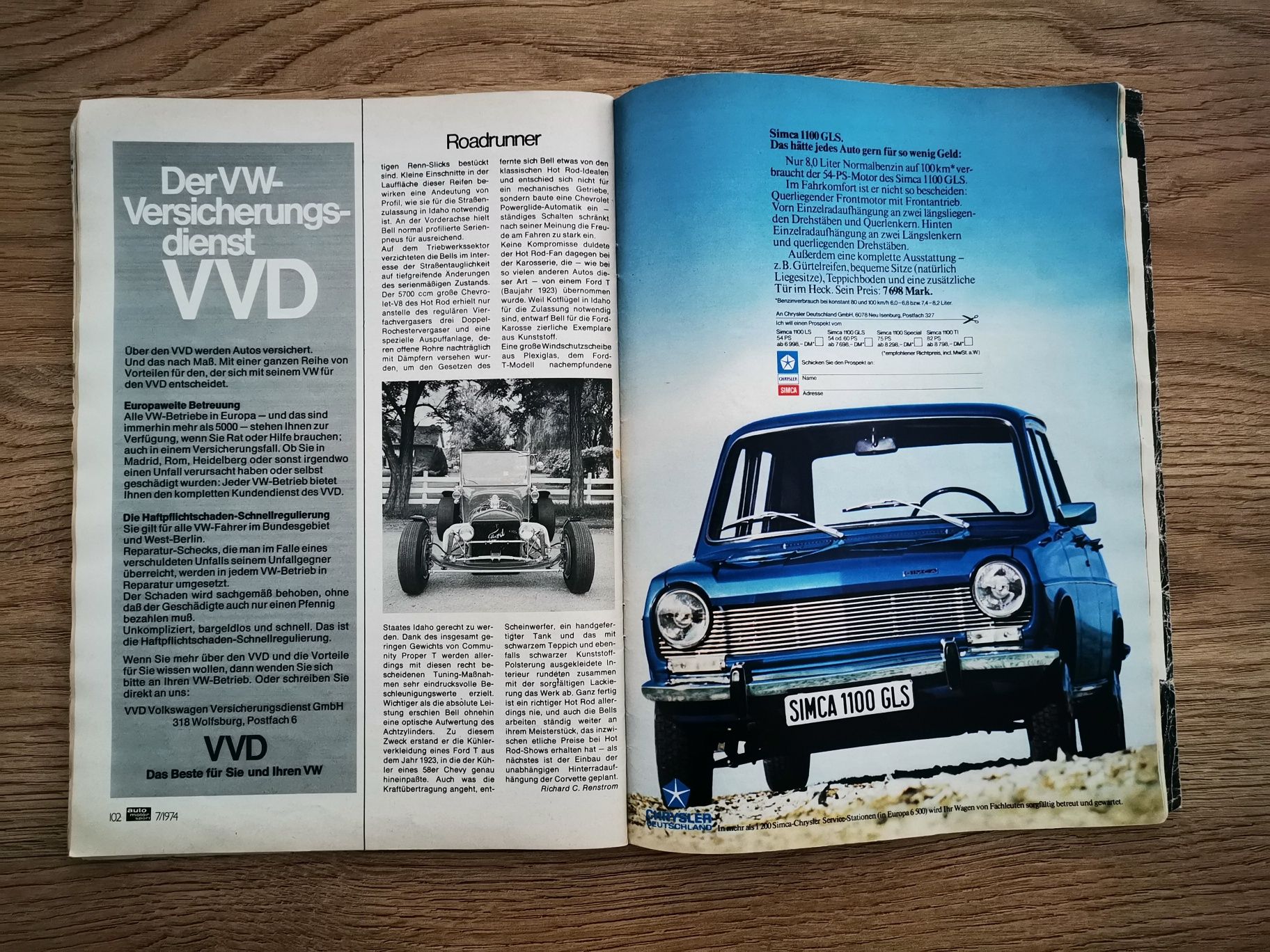 Czasopismo Auto Motor und Sport z marca 1974 roku (j. niemiecki)