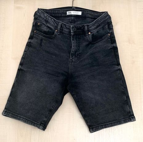 Szare jeansowe szorty Zara spodenki
