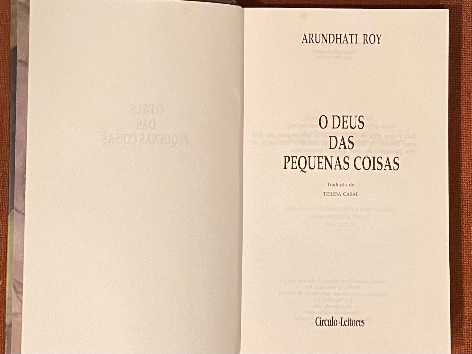 O Deus das Pequenas Coisas de Arundhati Roy