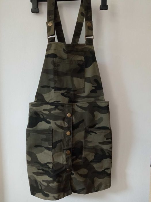 Spódnica moro na szelkach, ogrodniczka