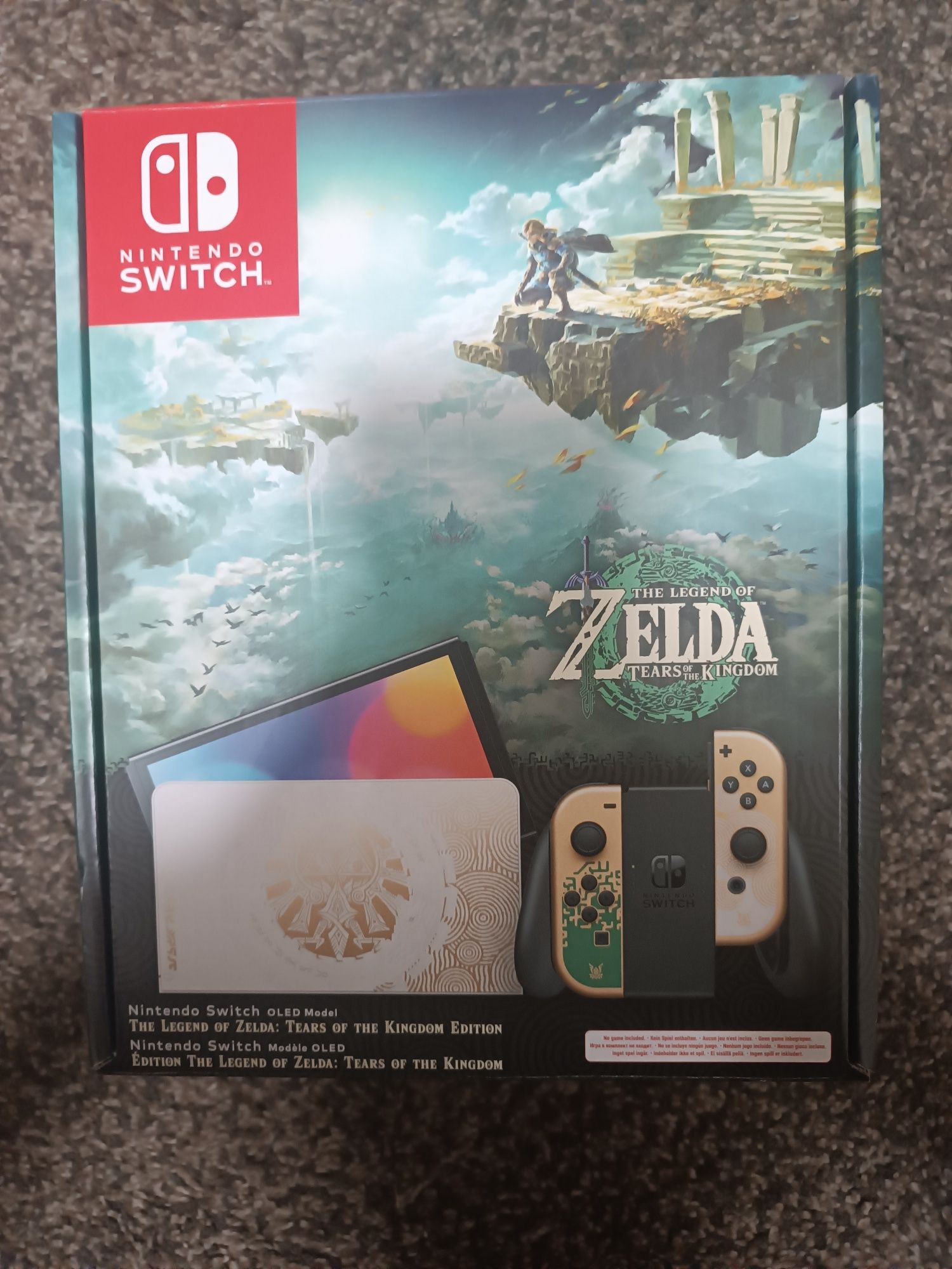 Nintendo Switch OLED Zelda Tears Of The Kingdom + 128GB micro SD