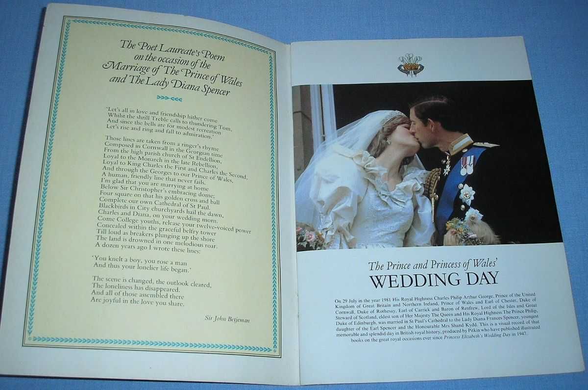 Książe i Księżna Walii Diana Dzień ślubu