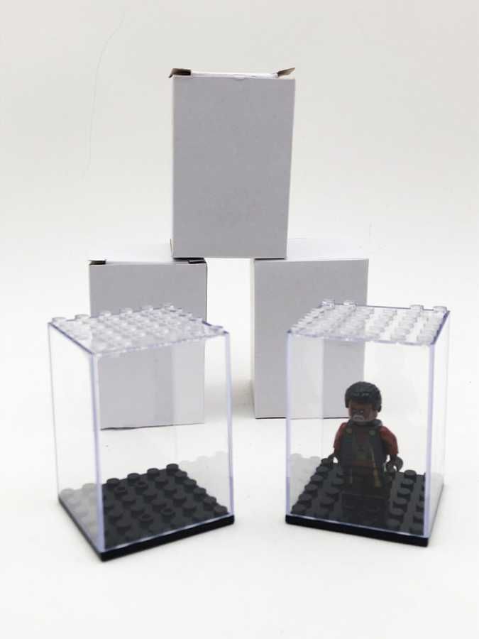 Lote de 5 Caixas Exibição e Armazenamento em Acrílico Minifiguras LEGO
