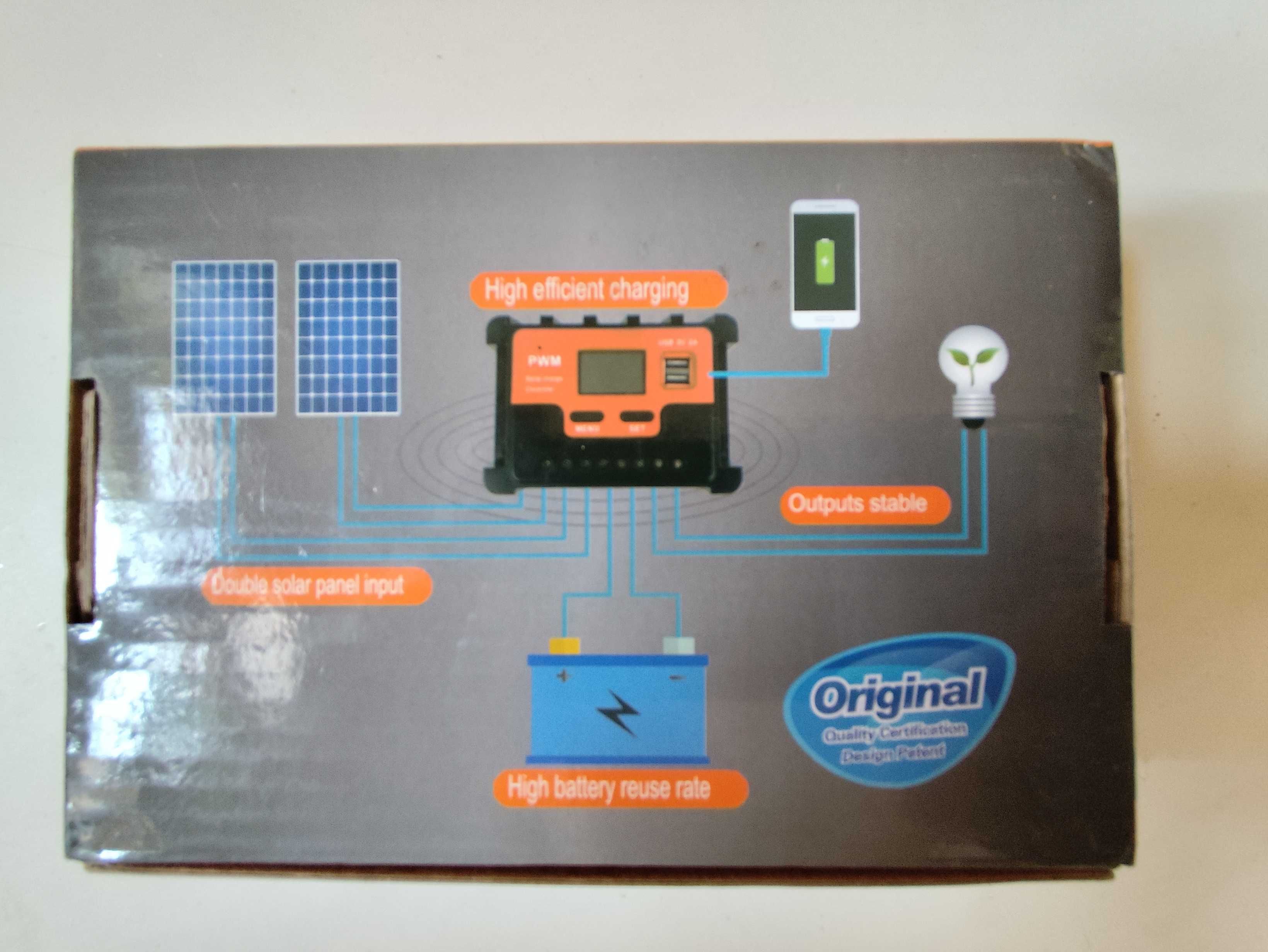 Продам контроллер заряда батареи солнечной панели PWM 20A 12V 24V