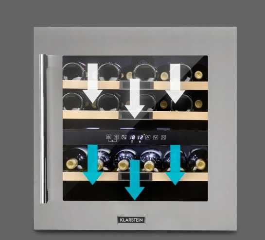 Winiarka Lodówka do Wina 2 strefy 36 butelek Klarstein Vinsider 36