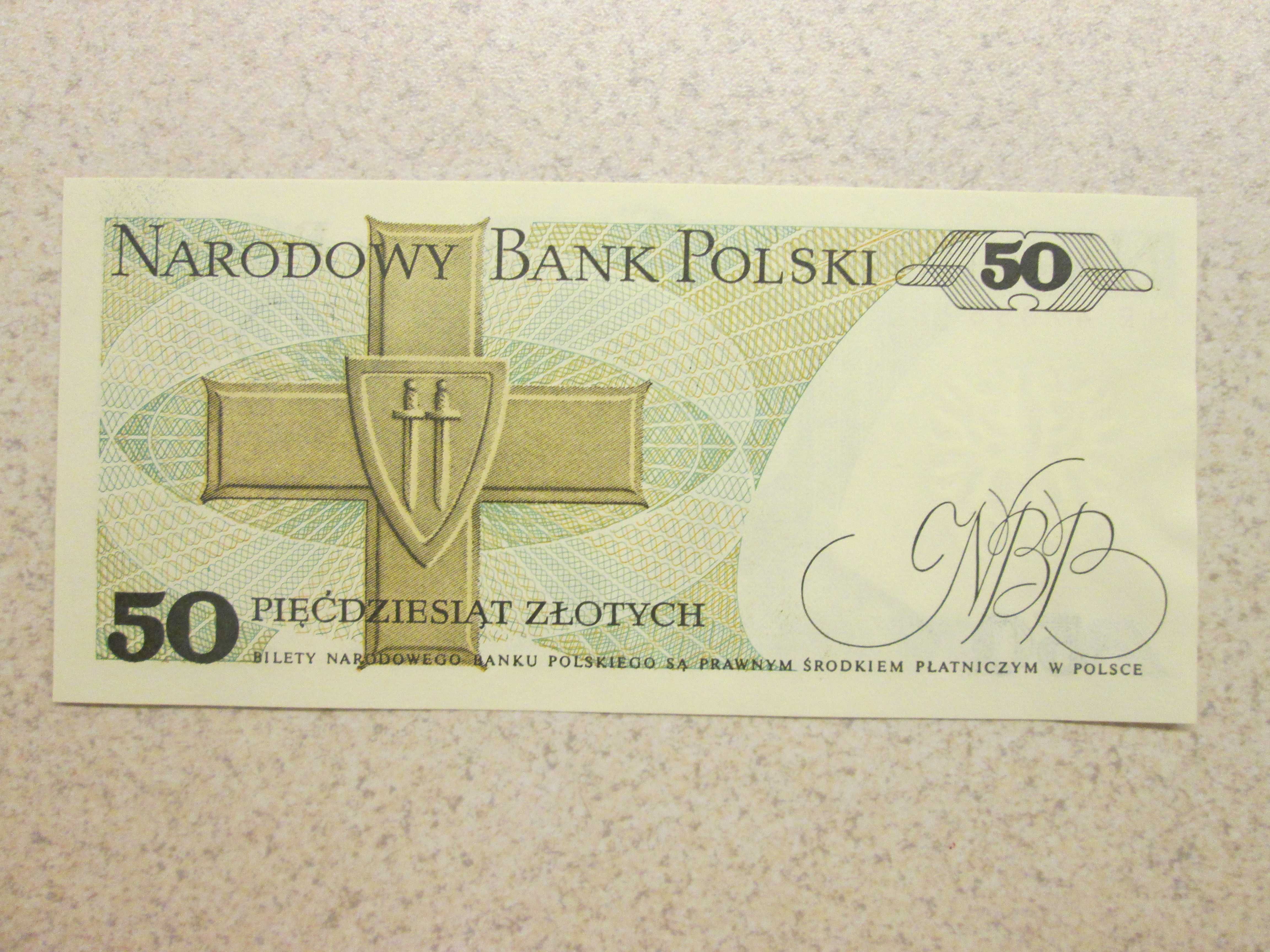 Banknot 50 złoty z roku 1988 PRL
