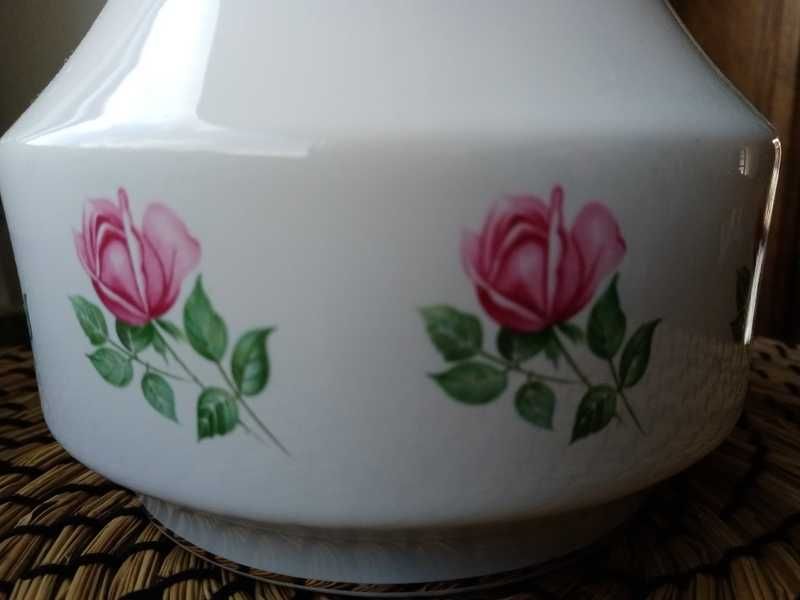 Porcelanowy Duży biały  wazon