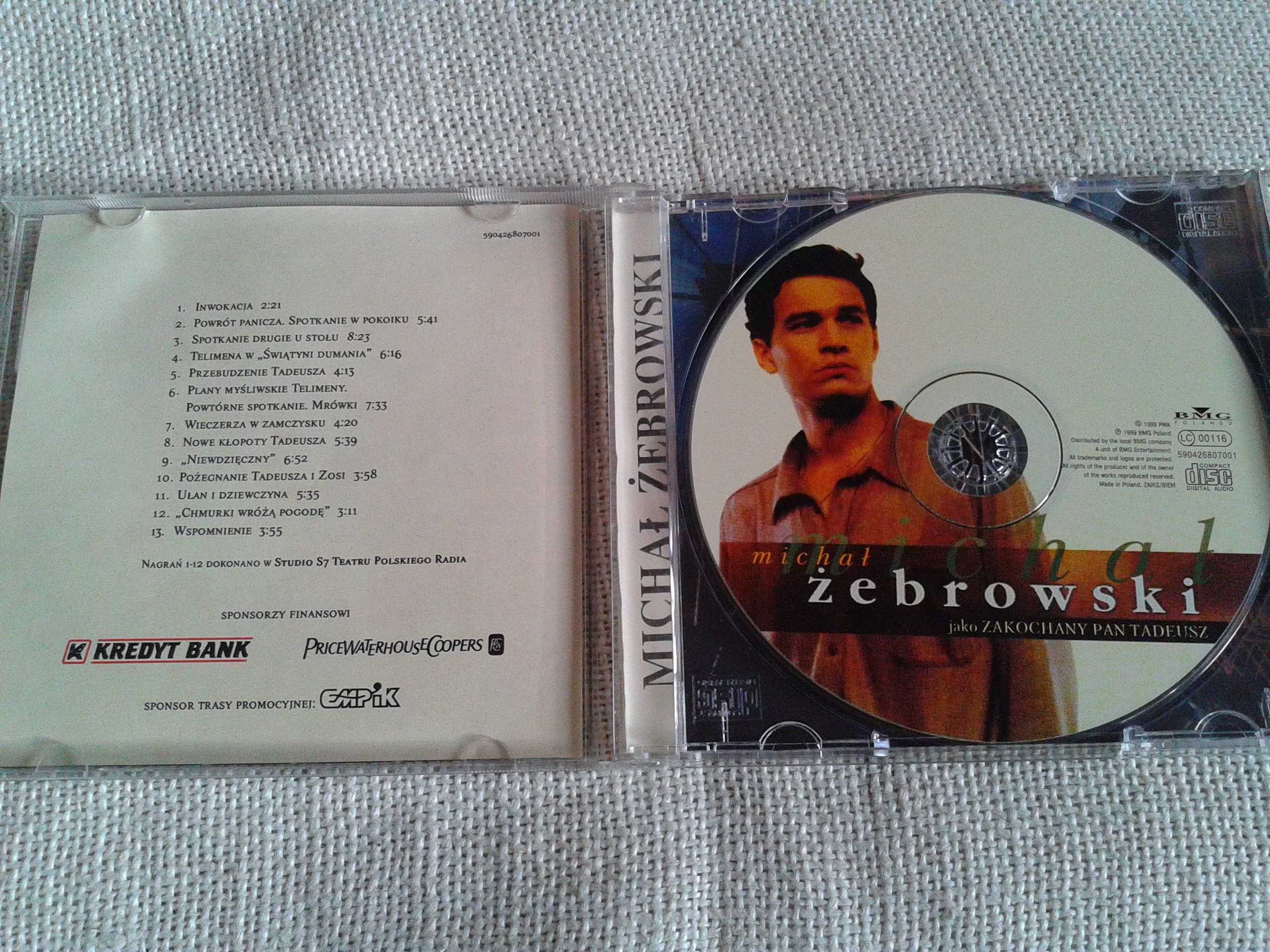 Michał Żebrowski - Jako Zakochany Pan Tadeusz  CD