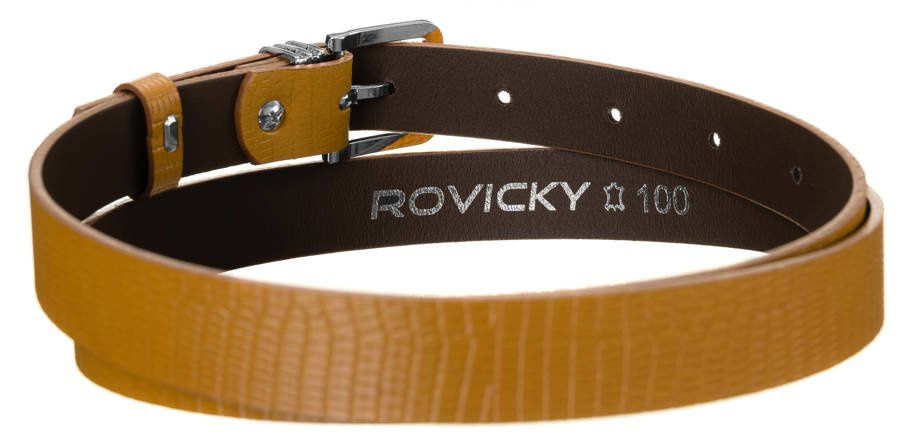 oryginalny, skórzany pasek damski, wzór skóry węża  - rovicky