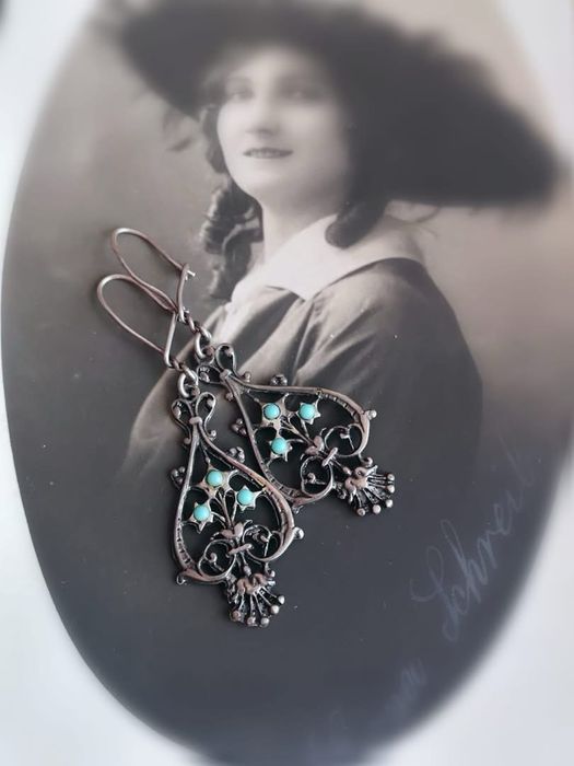 Kolczyki Dawne Vintage do wyboru srebro na Karnawal Swieta