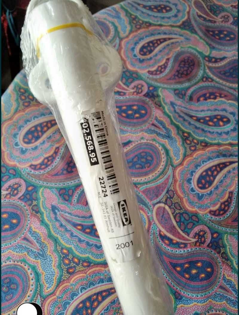 IKEA varão branco (70cm fixo) para roupeiro.