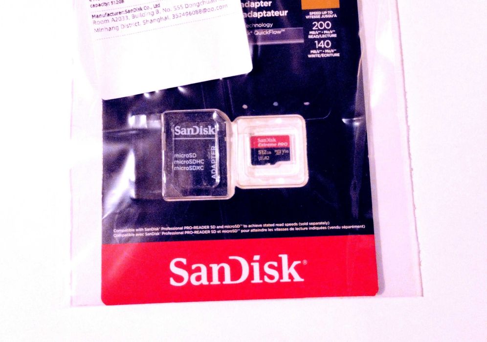 Карта пам'яті SanDisk Extreme Pro 512Gb з адаптером