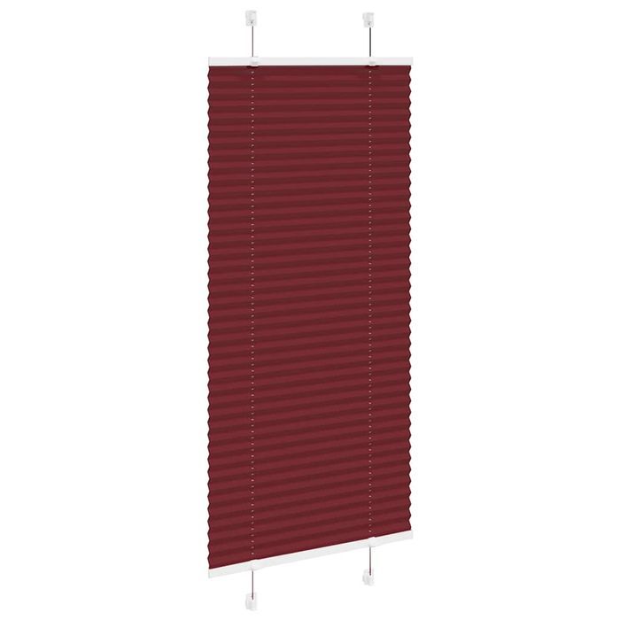 Vidaxl Roleta Plisowana Bordowy Czerwony 65X100 Cm Szerokość Tkaniny