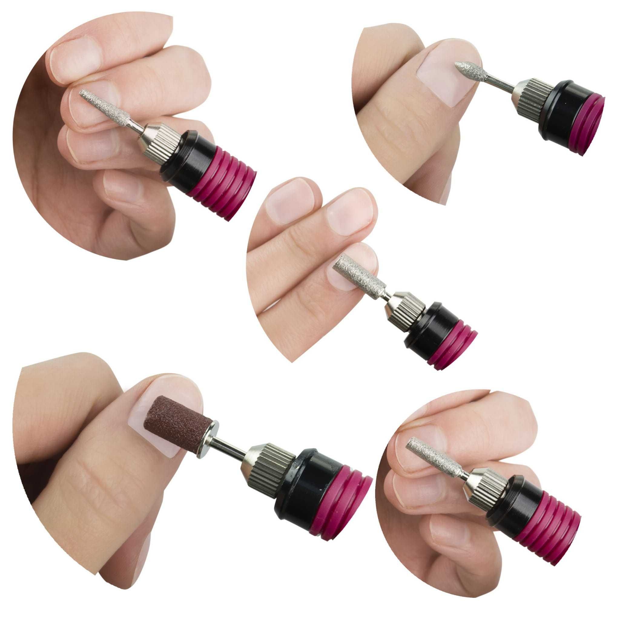 Frezarka do Paznokci Manicure i Pedicure + Frezy + Kapturki