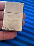 zippo com publicidade ao benfica silver plate