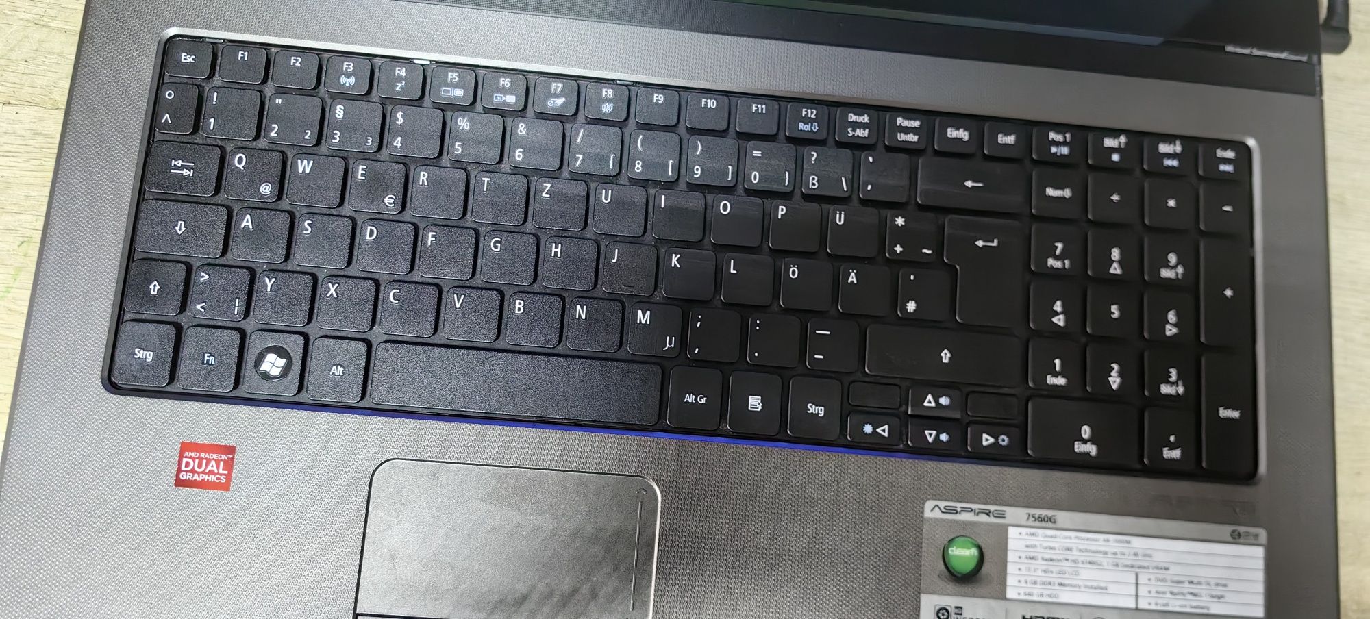 Ноутбук Acer Aspire 7560g/AMD A8-3500M/Ram 8Gb DDR3 /HDD 640Gb /Video
