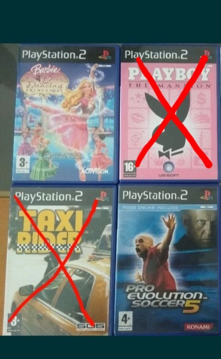 4 Jogos para PS2 e 1 para PC