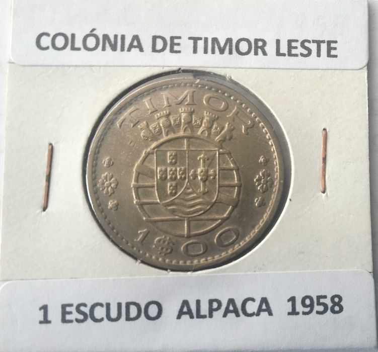 4 Moedas Portuguesas Circuladas na Ex Colónia Ultramarina Timor Leste