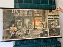 Tablica ścienna aut. Maxa Eschnera z Lipska 1920r, fabryka porcelany