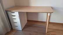 Biurko, bambus, 140x65 cm ANFALLARE / HILVER