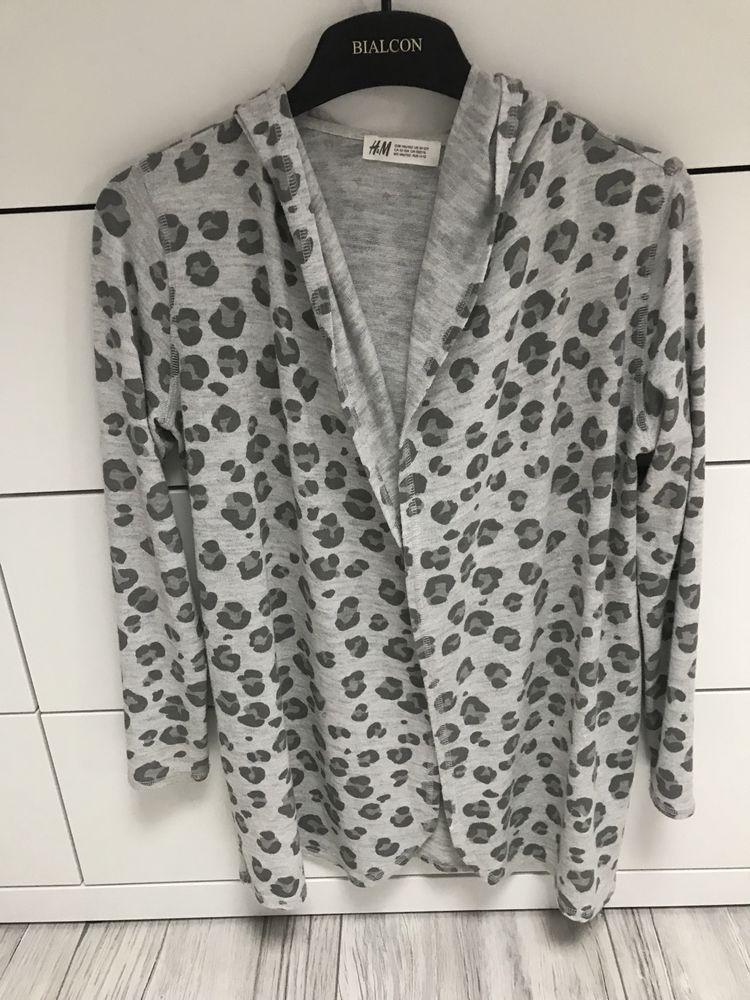Delikatny, długi sweterek kardigan H&M 146-152, 10-12 lat