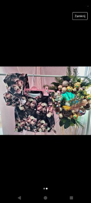 Gamex dres legginsy 98 dziewczynka , bluza rozpinana .kwiaty