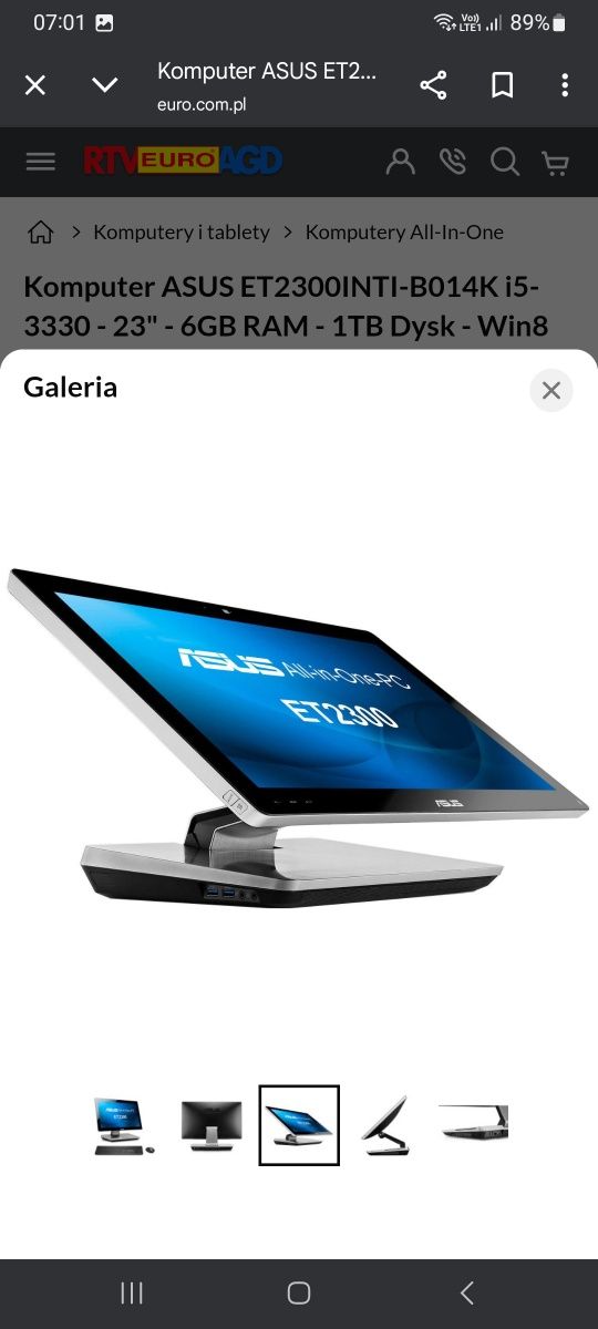 Asus et2300 all in one pc