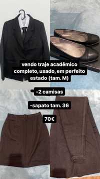 Traje Acadêmico Feminino Completo,Excelente estado , tam M, Sapato 36