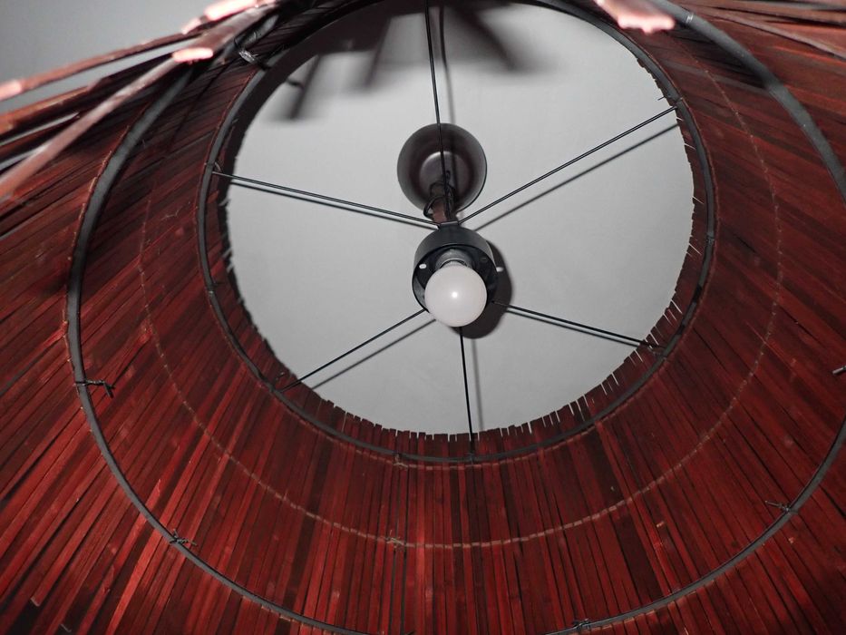 Lampa Ikea Rotvik żyrandol klosz abażur retro loft, vintage, boho