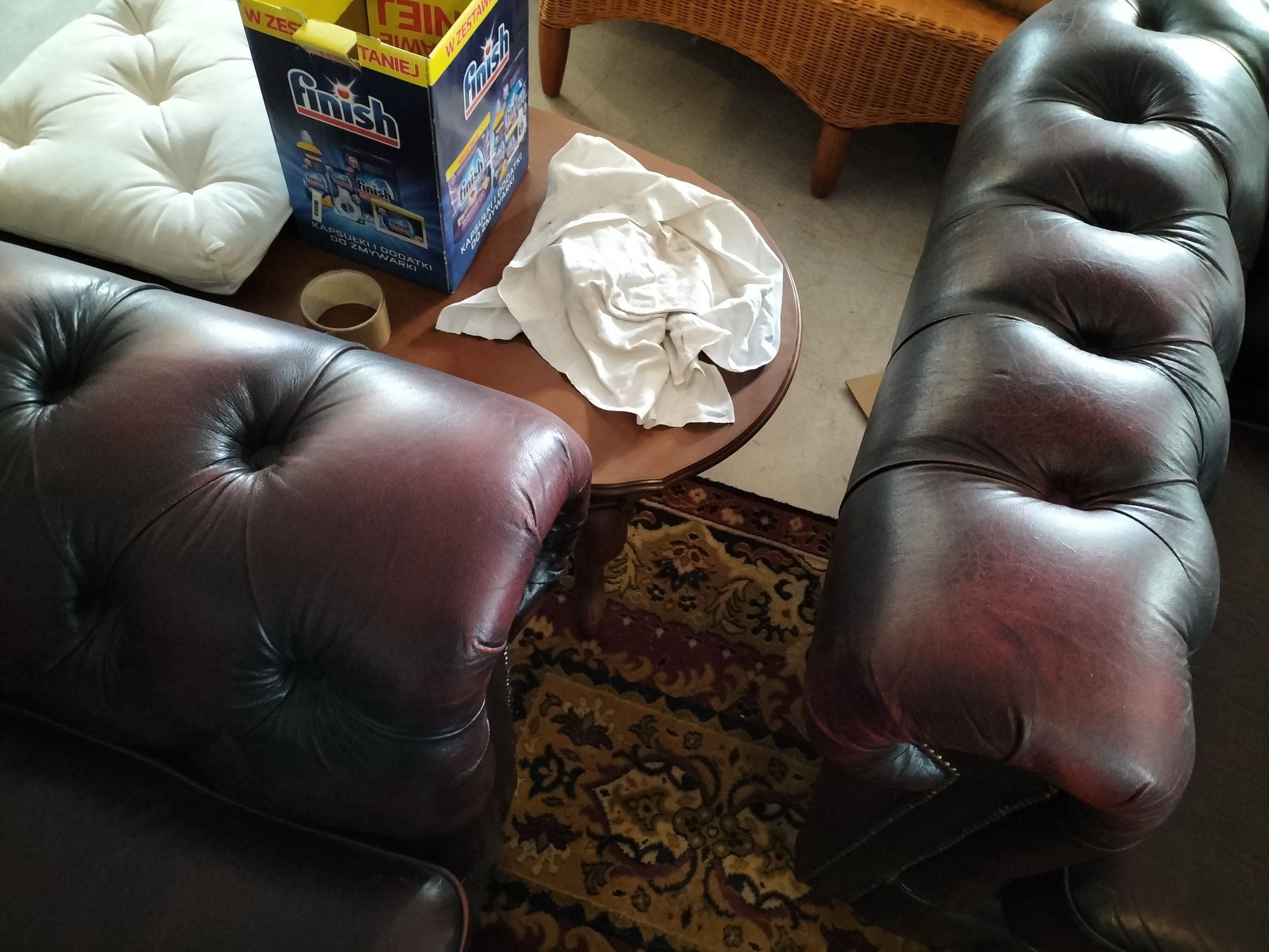 Chesterfield sofa 3 2 i fotel